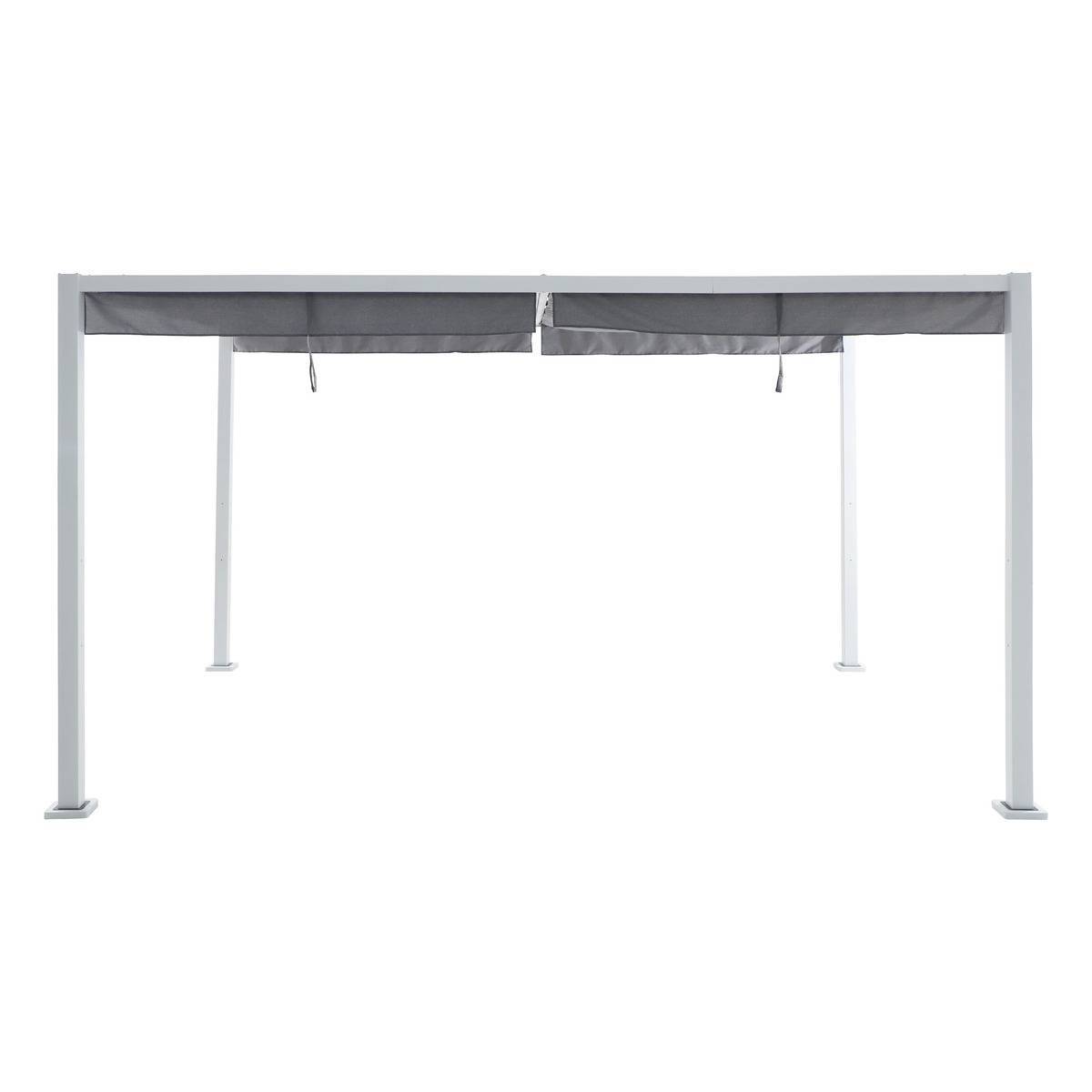 Hesperide - Tonnelle rectangulaire "Zalya" blanc & ardoise 4x3m Hespéride - Image 1