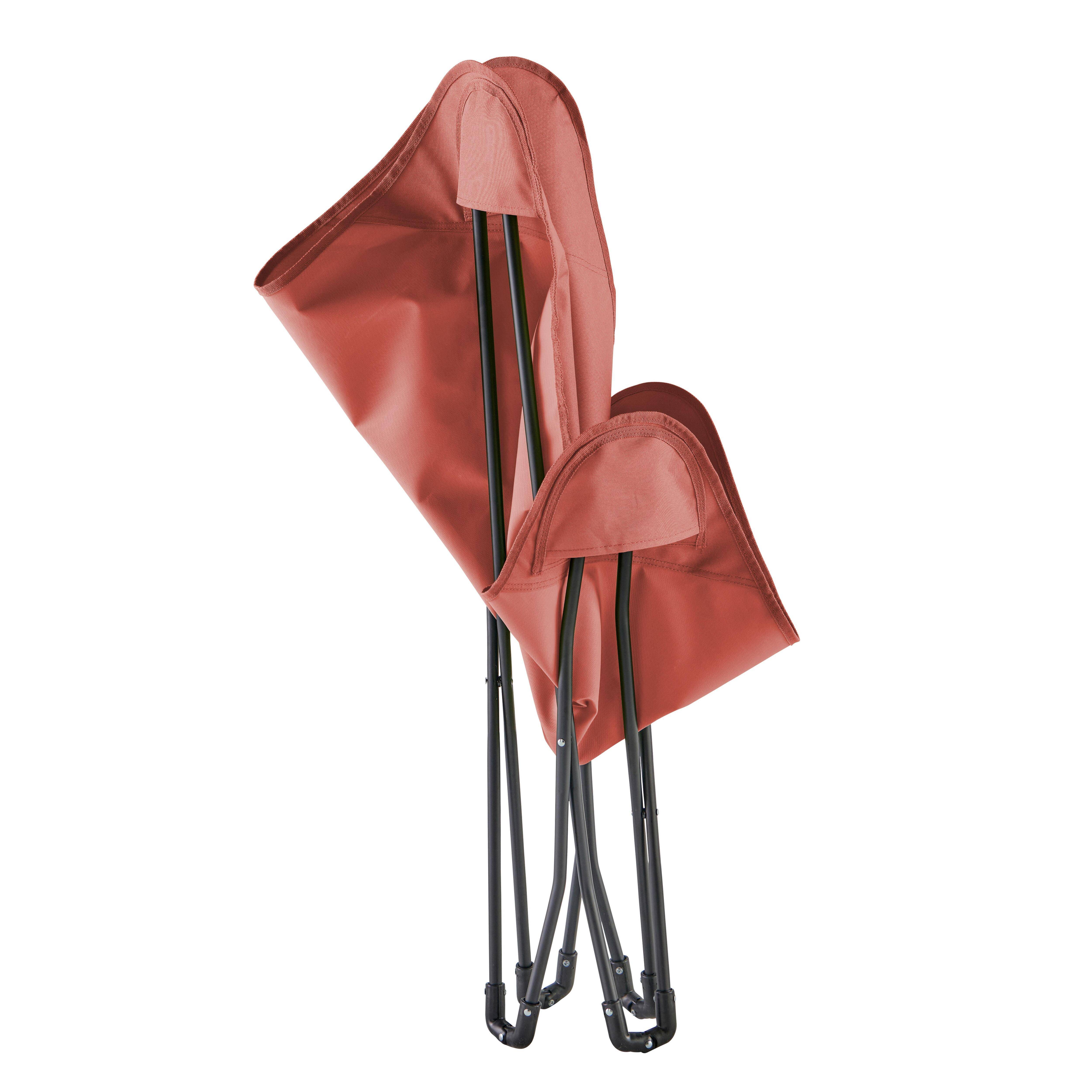 Oviala - Lot de 2 fauteuils papillon pliables terracotta Mariposa - Oviala - Image 3