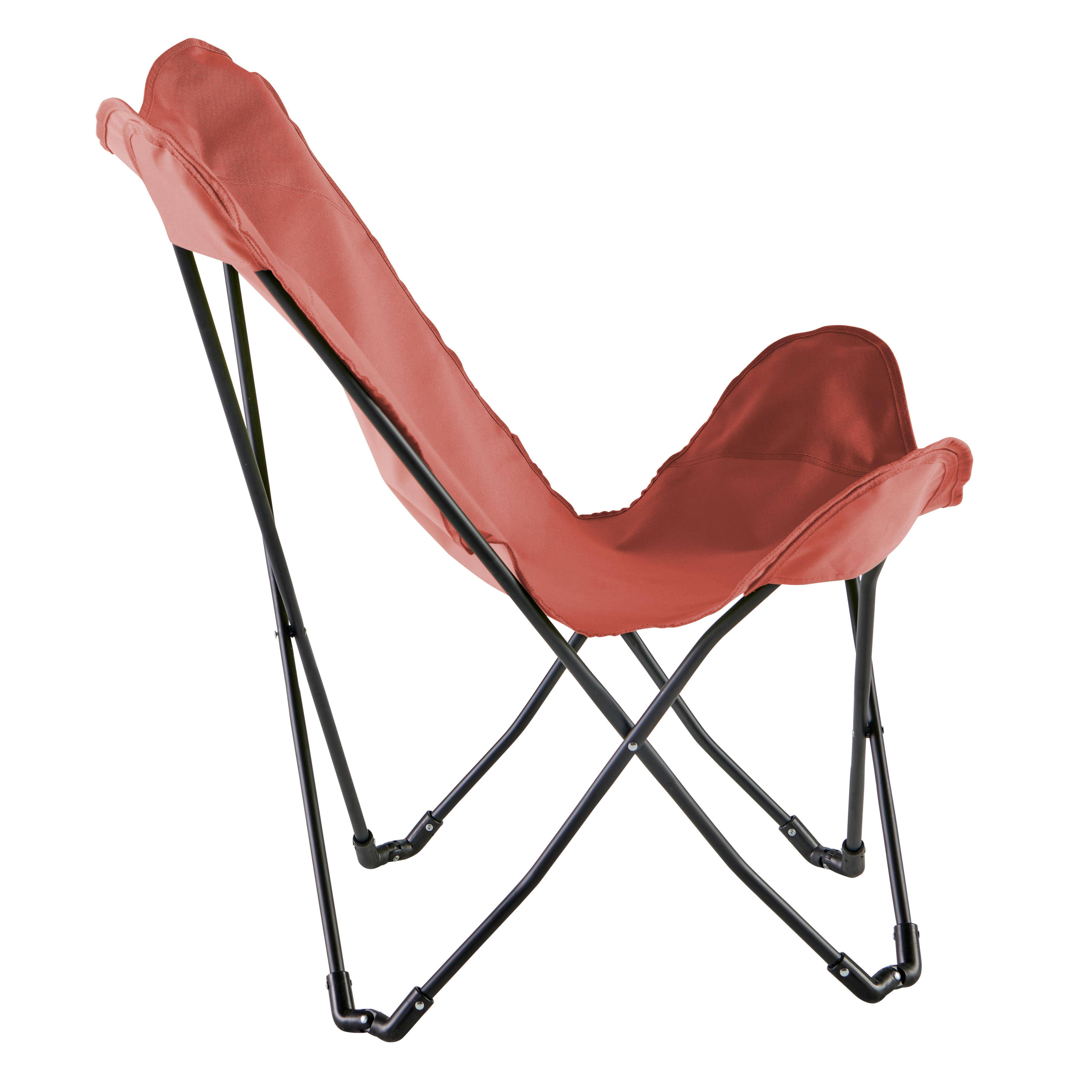 Oviala - Lot de 2 fauteuils papillon pliables terracotta Mariposa - Oviala - Image 2