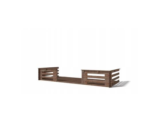 Altanka - Terrasse en bois avec balustrade pour abri en bois - 10m2 - 5m x 2m - imprégnée - couleur: marron - DOM603 - ALTANKA - Image 1