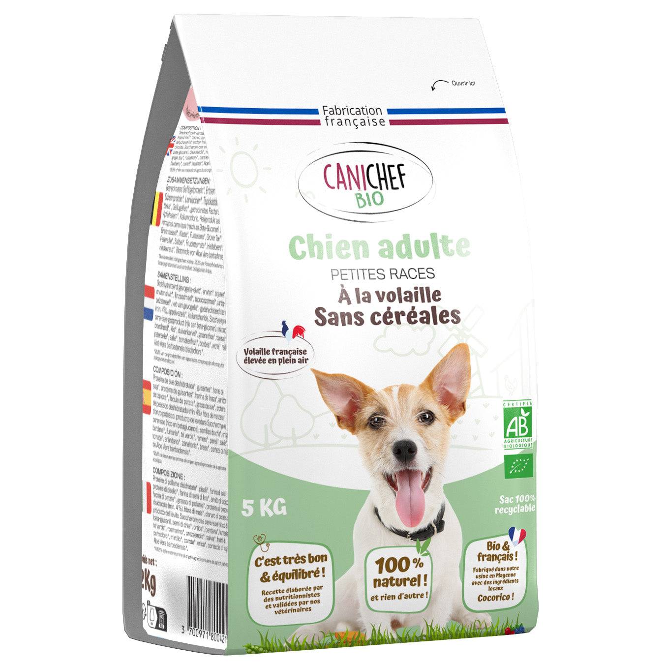 Canichef - Canichef - Croquettes Sans Céréales Bio à la Volaille pour Chien de Petite Taille - Image 1