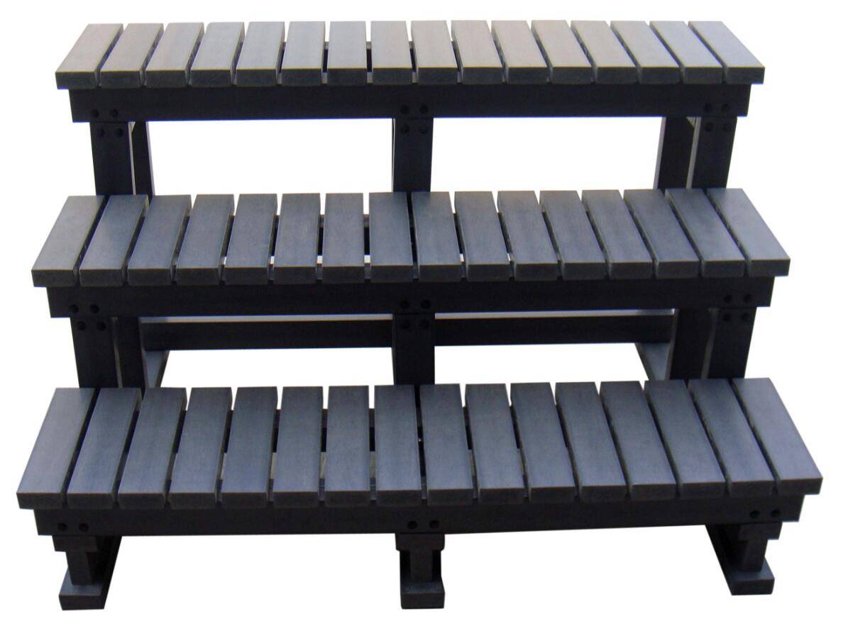 Water Clip - Escalier composite grey 3 marches - H 73,5 X L 86 l 126,5 cm Water Clip - Image 1