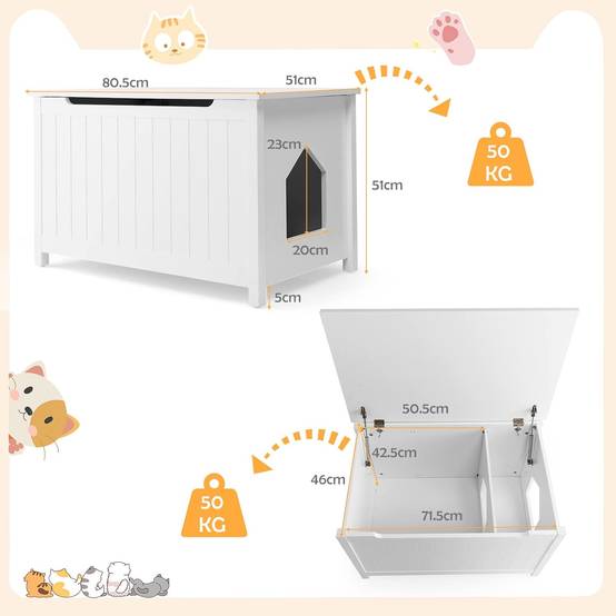 Boîte à litière pour Chat avec Ouverture sur Le Dessus - Image 3