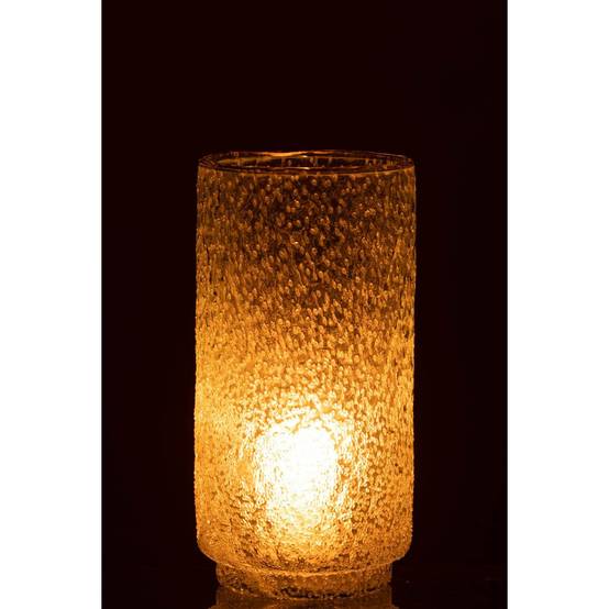 Photophore en Verre Design "Ema" 25cm Transparent - Image 3