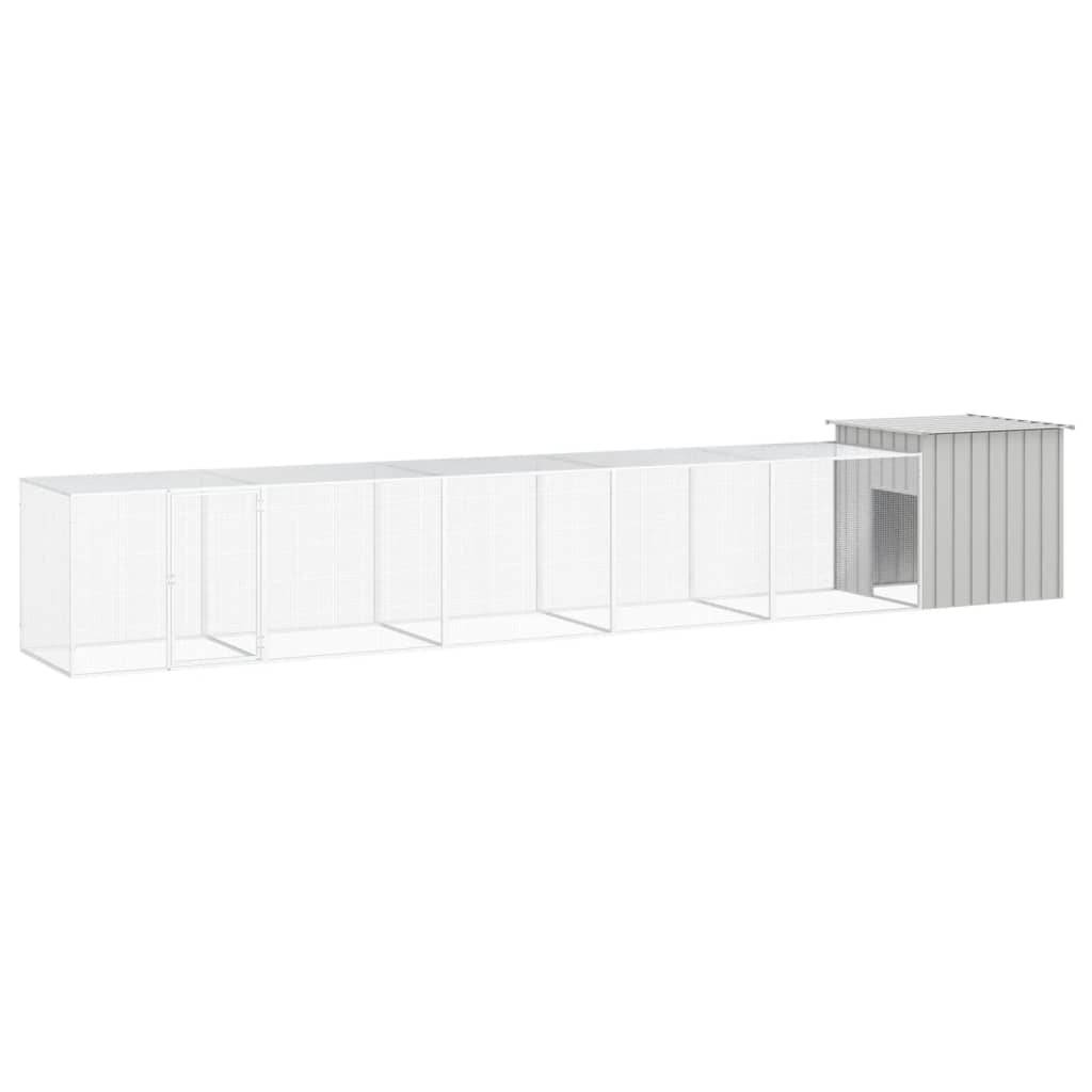 Vidaxl - Cage pour poules Gris 600x91x100 cm Acier galvanisé vidaXL 3106463 - Image 1