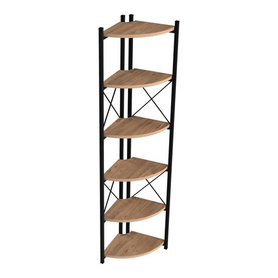 Étagère à plantes 6 niveaux 160 x 30 x 30 cm effet bois noir - Image 1