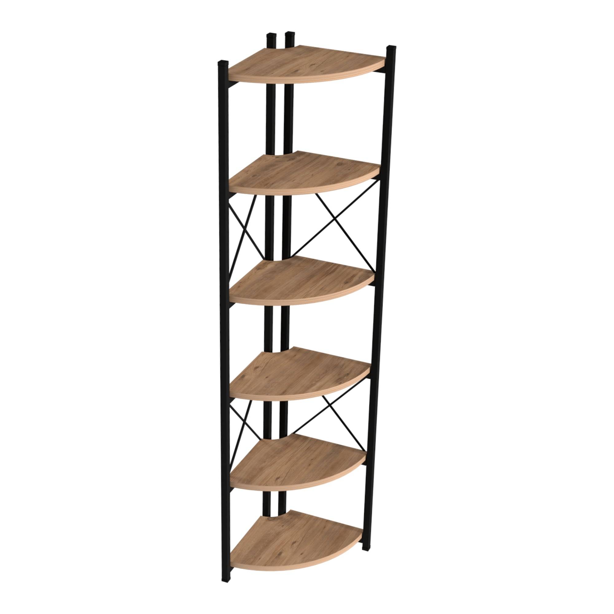 Étagère à plantes 6 niveaux 160 x 30 x 30 cm effet bois noir - Image 1