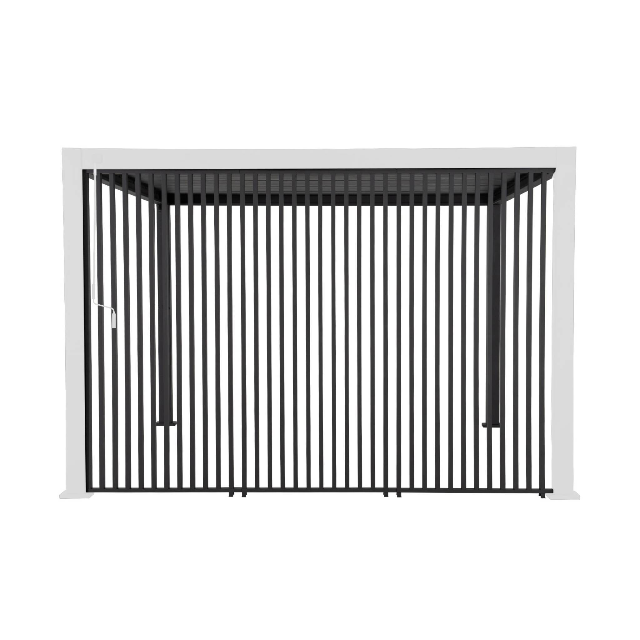 Lot de 3 persiennes verticales anthracite 130cm pour pergola bioclimatique aluminium 4x3m Triomphe | sweeek - Image 2