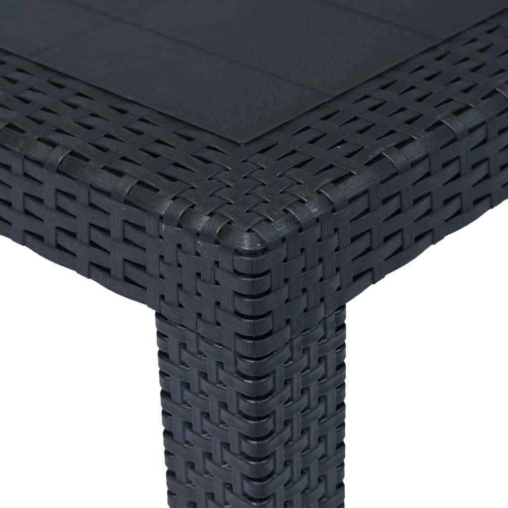 Table de jardin Plastique Anthracite 220 x 90 x 72 cm - PANGIVO - Image 3