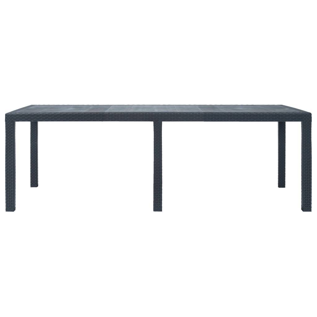 Table de jardin Plastique Anthracite 220 x 90 x 72 cm - PANGIVO - Image 2