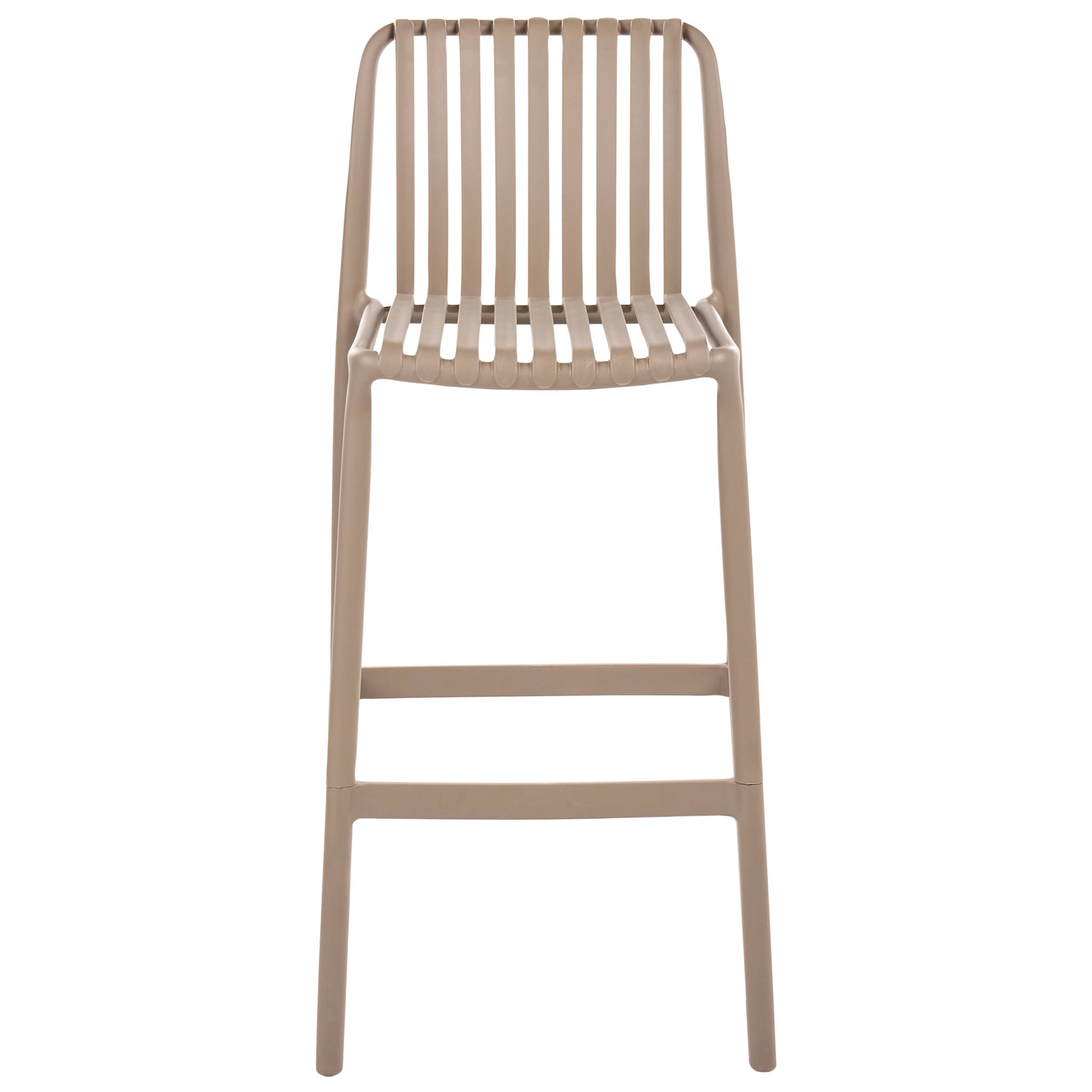 Beliani - Tabouret de bar Polypropylène Marron clair ARICCIA - 49x53x104- Beliani - Image 4