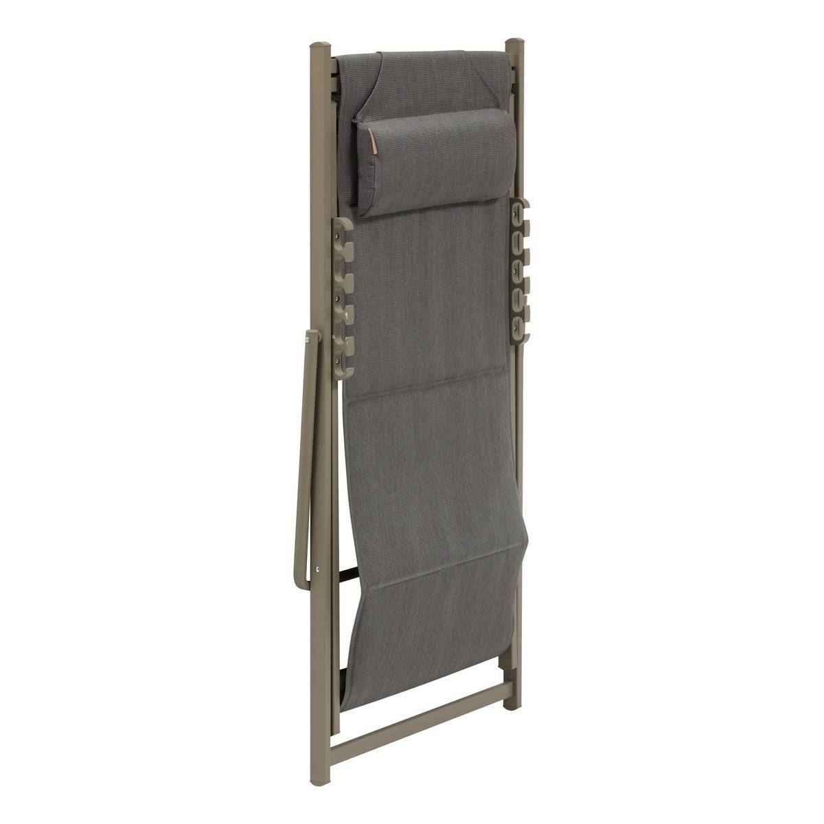 Hesperide - Chilienne de jardin empilable pliable Lunivia café - Hespéride - Image 5