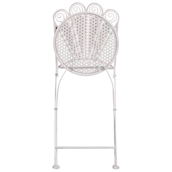 Beliani - Chaise de jardin Métal Blanc cassé PAVIA - Beliani - Image 6