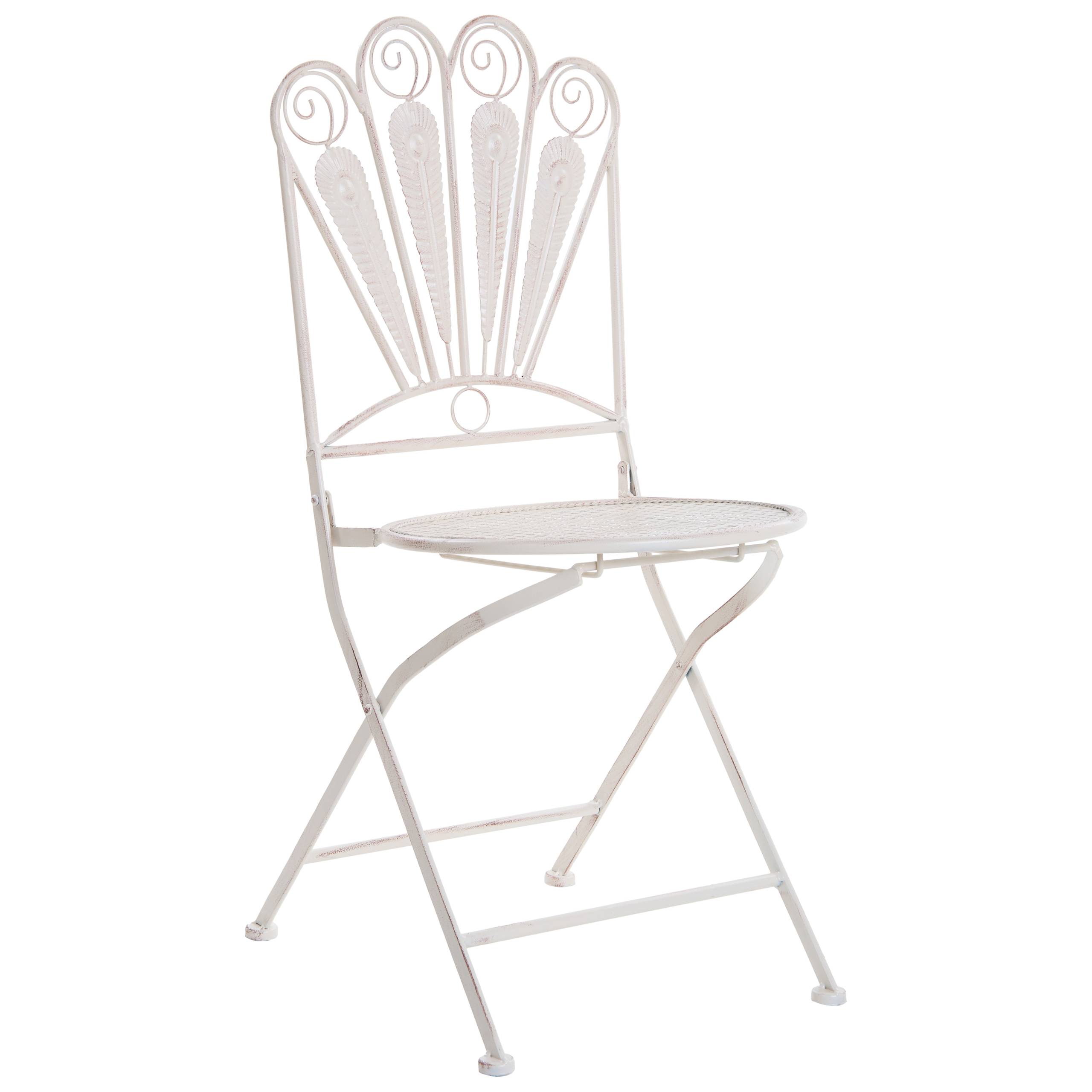 Beliani - Chaise de jardin Métal Blanc cassé PAVIA - Beliani - Image 3