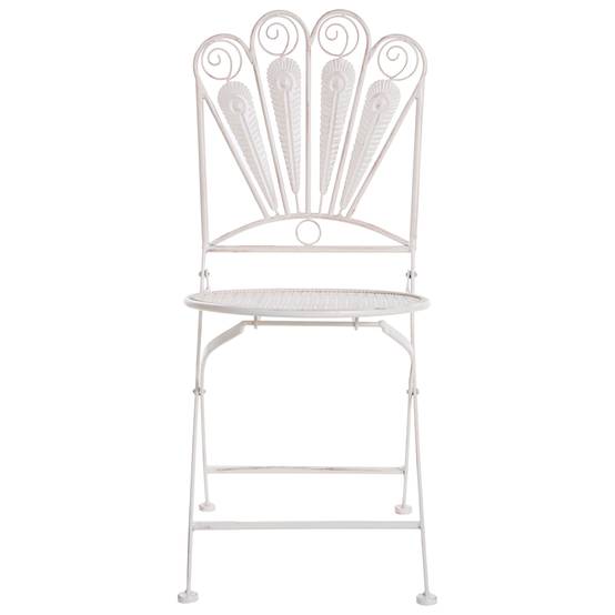 Beliani - Chaise de jardin Métal Blanc cassé PAVIA - Beliani - Image 4