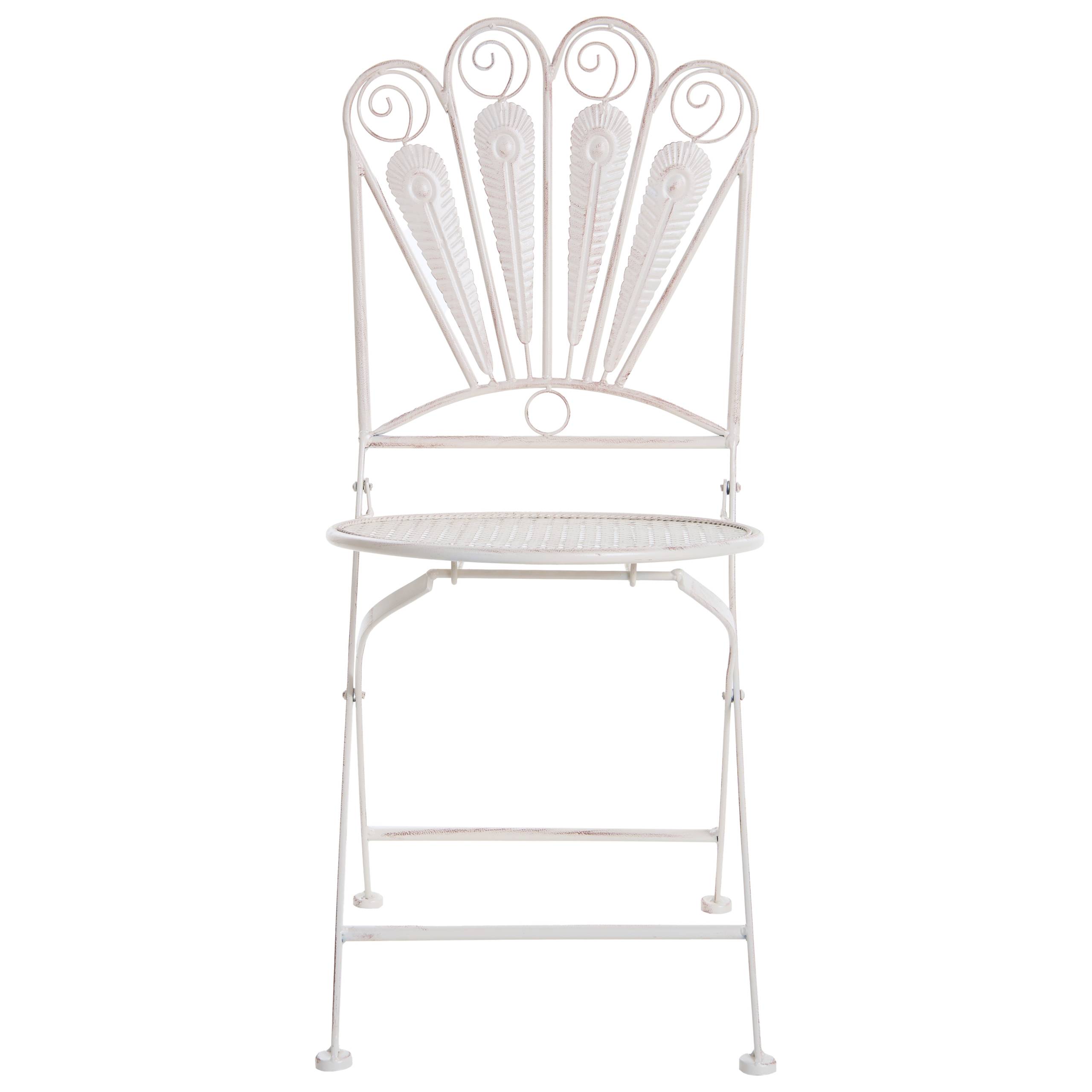 Beliani - Chaise de jardin Métal Blanc cassé PAVIA - Beliani - Image 4