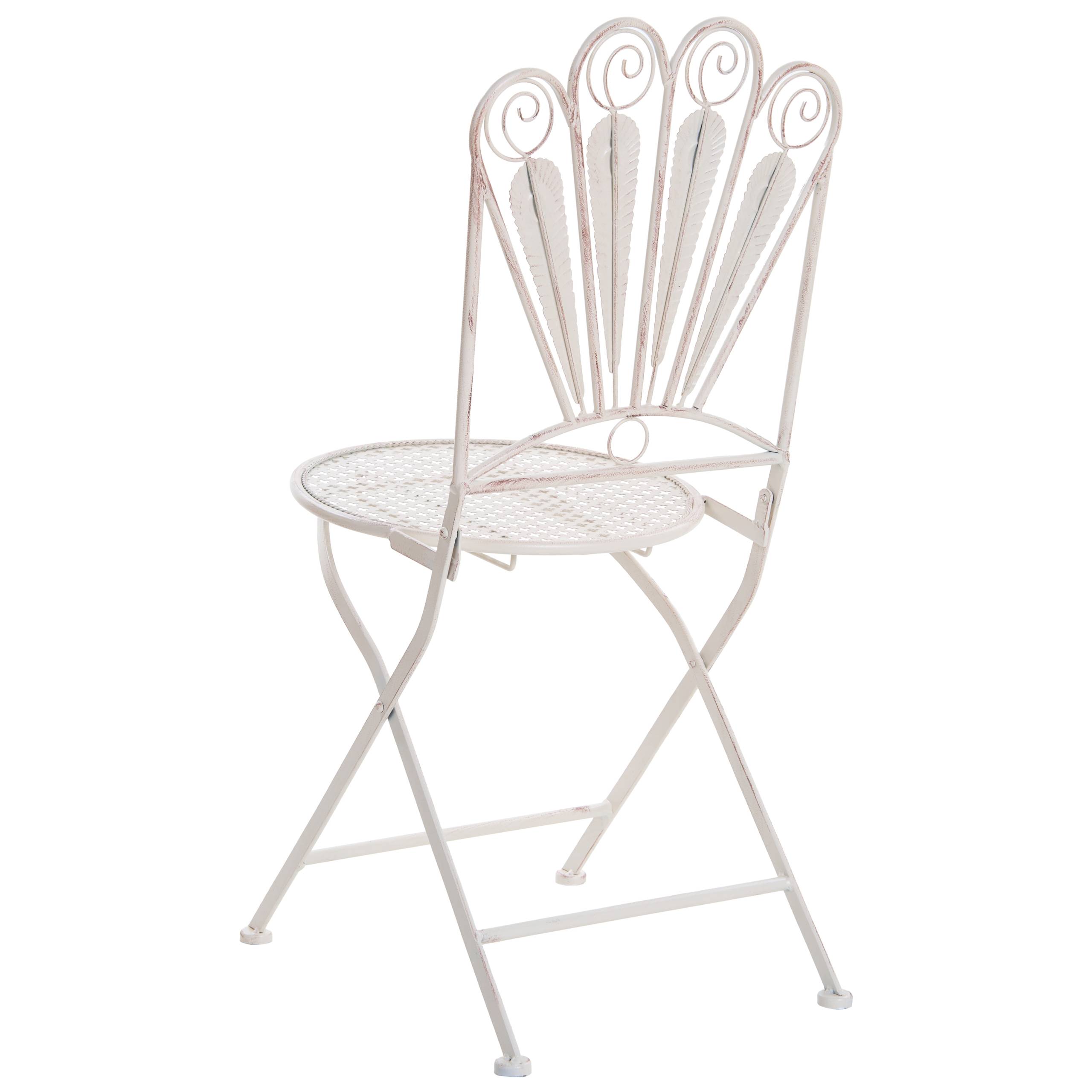 Beliani - Chaise de jardin Métal Blanc cassé PAVIA - Beliani - Image 5