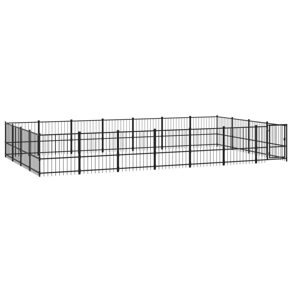 Vidaxl - Chenil d'extérieur pour chiens Acier 26,35 m² vidaXL 3124629 - Image 2