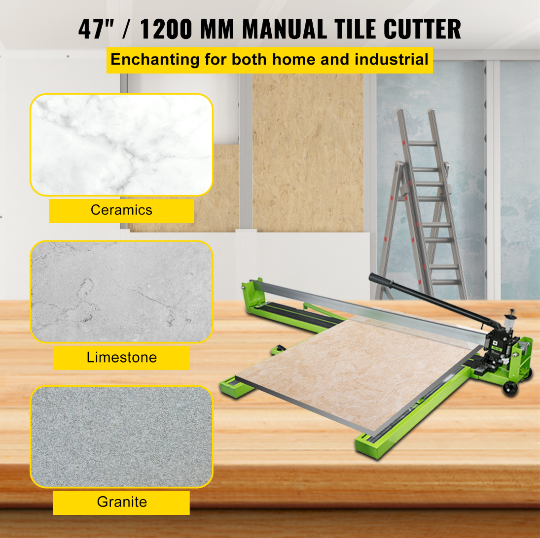 SucceBuy Coupe-carrelage manuel TG-02 1,2 m - coupe jusqu’à 1200 mm, épaisseur 6–15 mm, roue alliage et tête coulissante précise - Image 2
