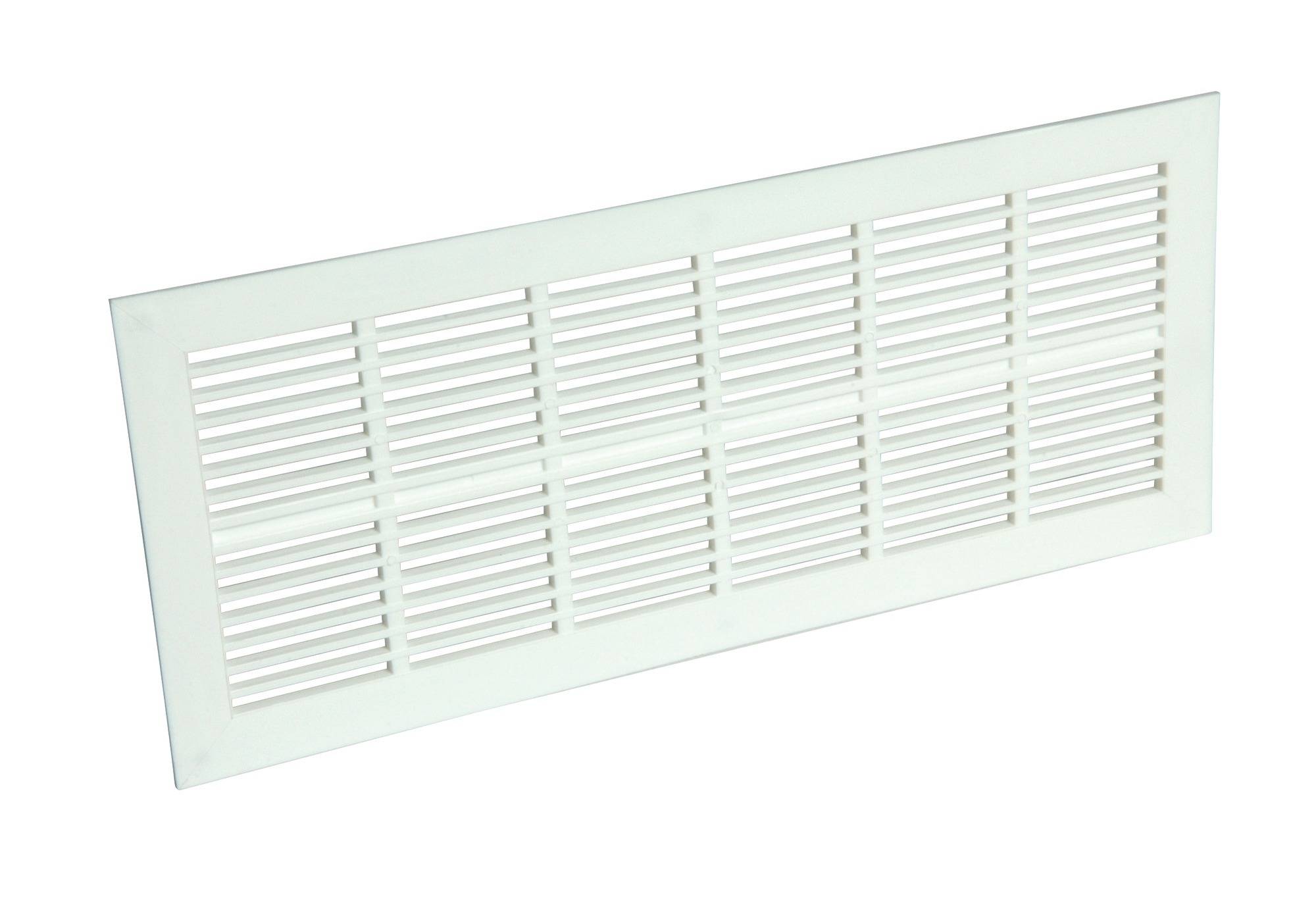 Grille de ventilation en applique Type 100cm² rectangulaire extra-plate 108x254mm - NICOLL - 1PB101 - Image 1
