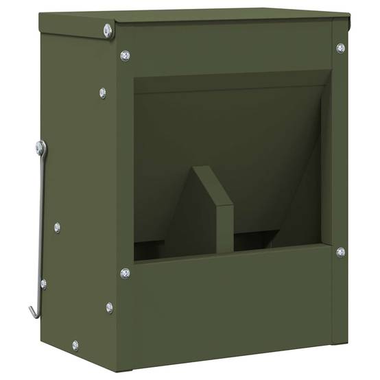 Distributeur Nourriture Lapin Métal 3kg Jardin Terrasse Vert Olive - ComfortXL Outdoor Living - Image 2