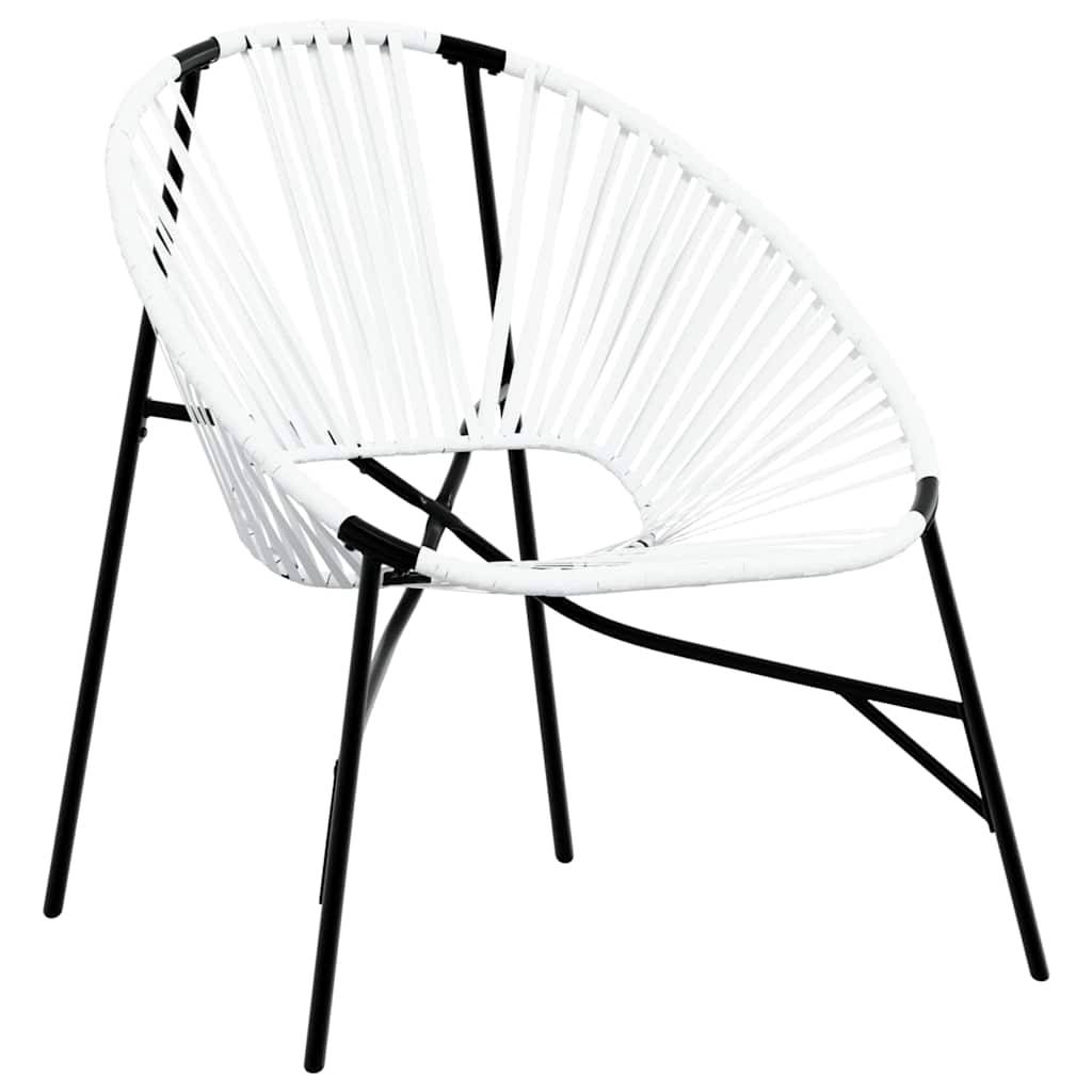 Vidaxl - Lot de 3 Chaise de jardin noir et blanc résine tressée vidaXL 4009293 - Image 9