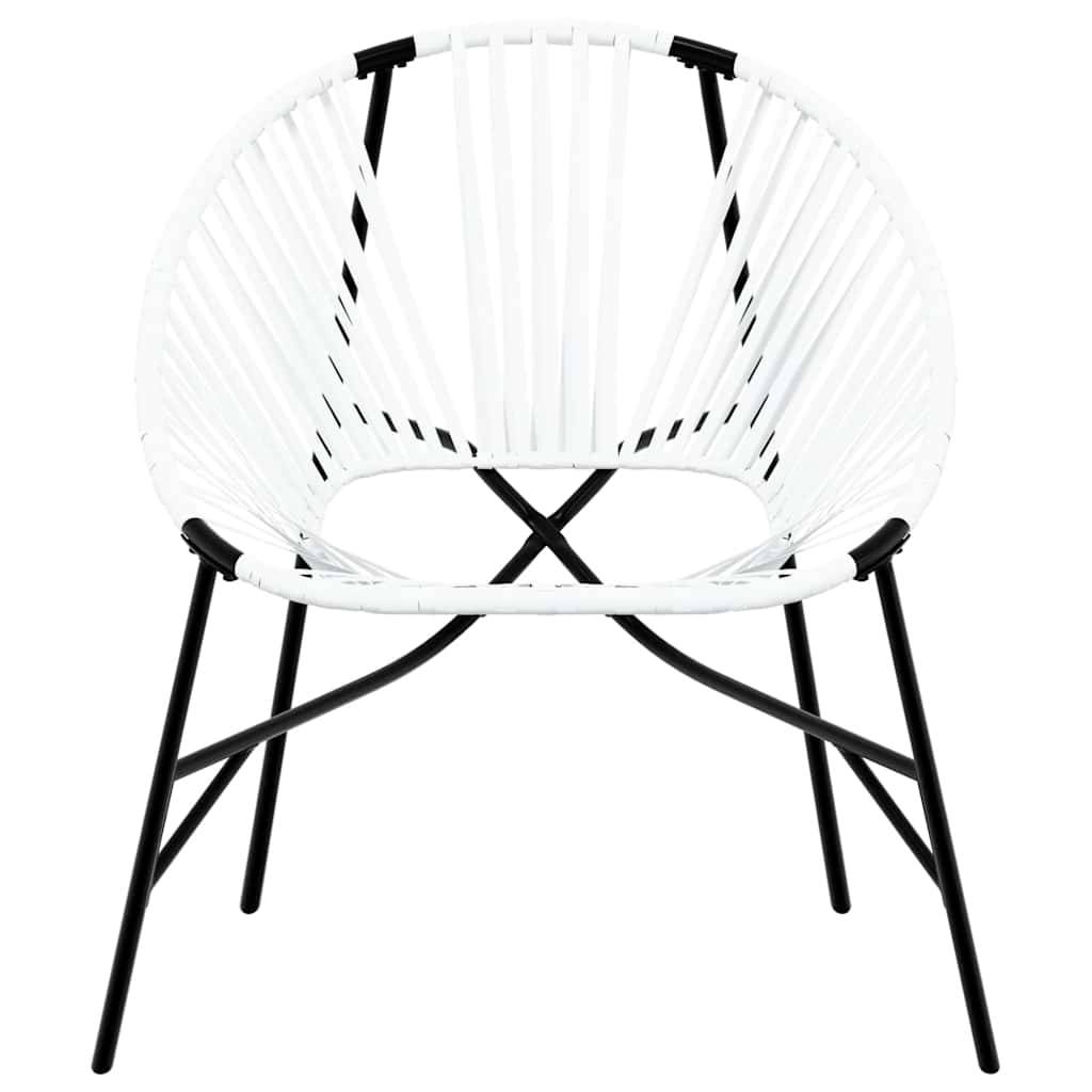 Vidaxl - Lot de 3 Chaise de jardin noir et blanc résine tressée vidaXL 4009293 - Image 6
