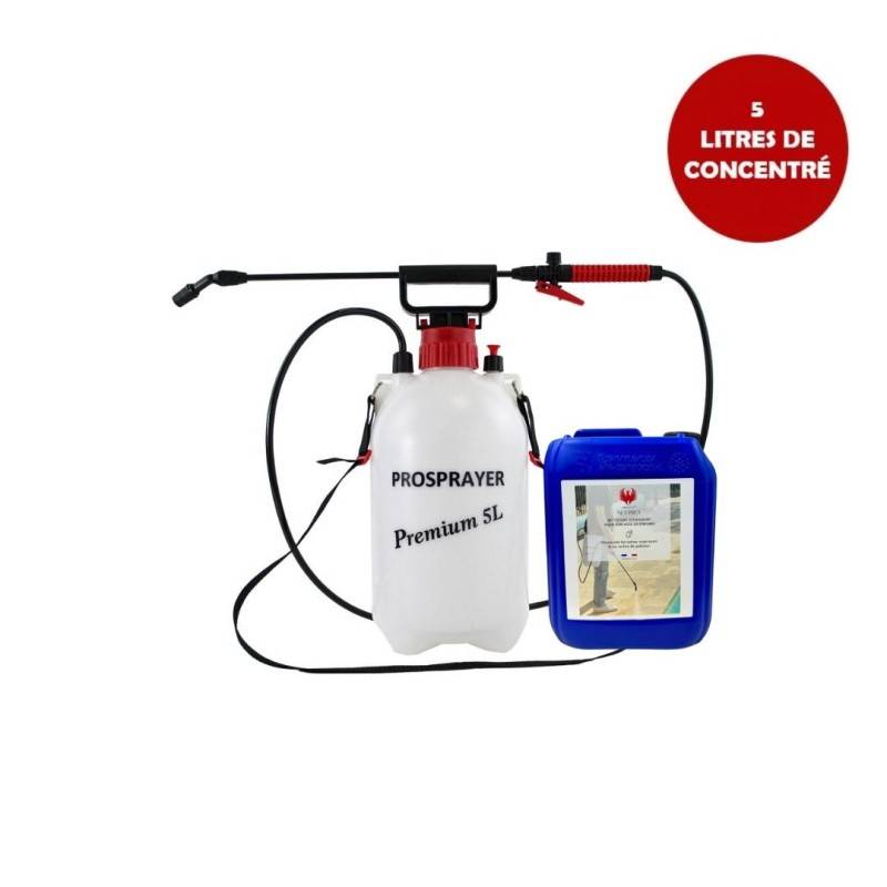 Pulvérisateur à pression 5 L + Produit Nettoyant Extérieures 5 L - Image 1