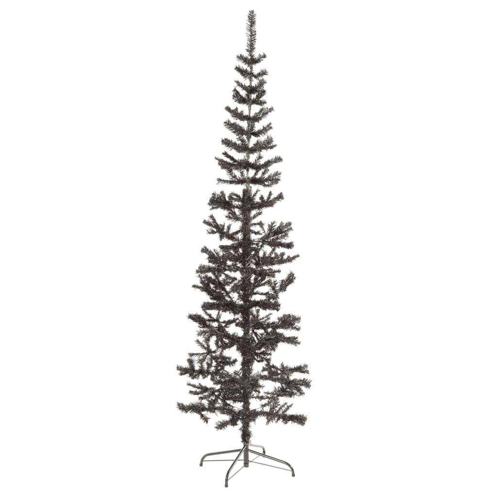 Sapin de Noël - Arbre de Noël étroit Noir 180 cm - Image 1