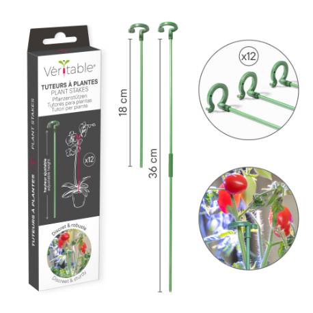 Veritable - Kits 12 tuteurs en fibre de verre (18 à 36 cm) - Véritable - Image 1