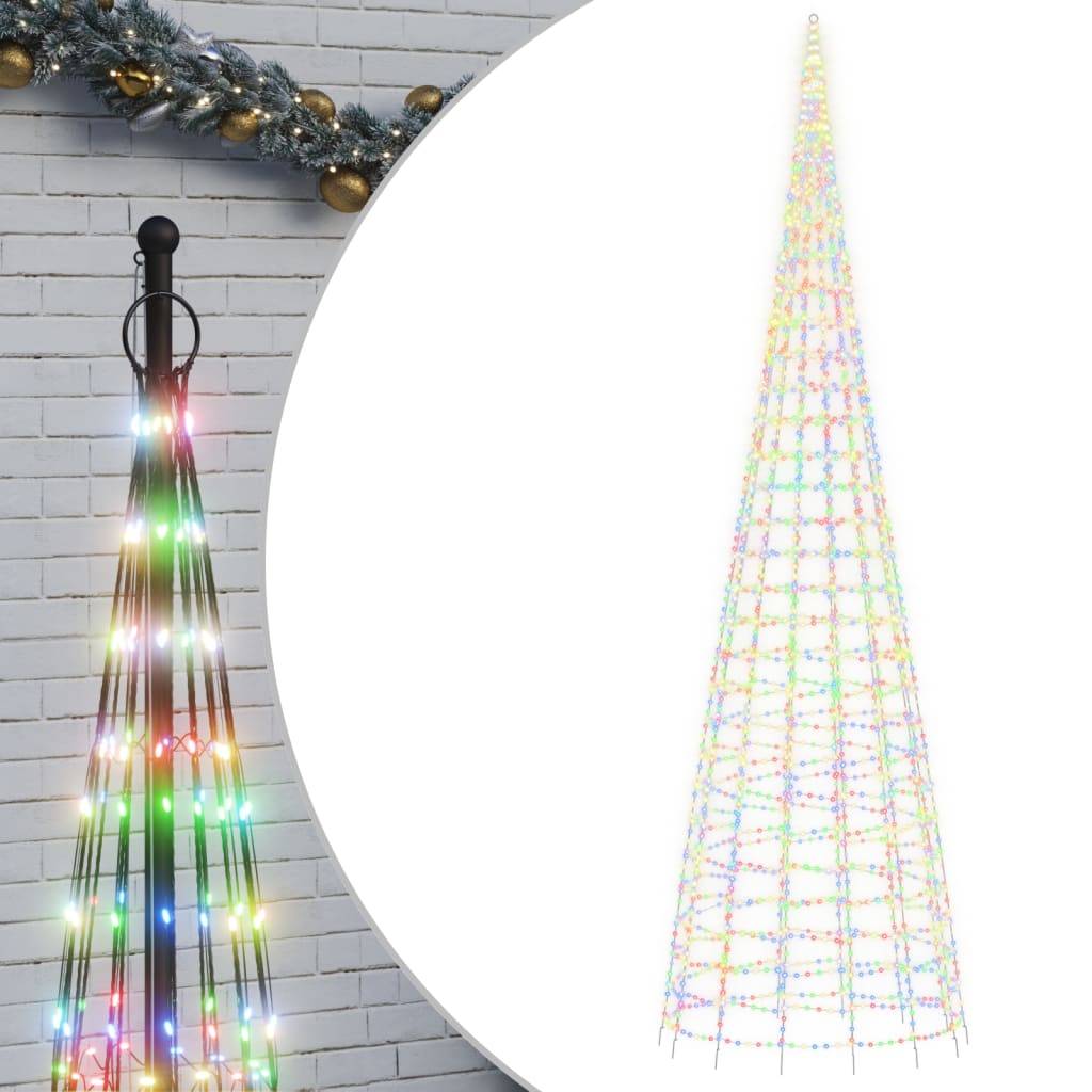 Grand Sapin pour Mât 3000 LED Décoration Jardin Extérieur 800cm Coloré – ComfortXL Outdoor Living - Image 2