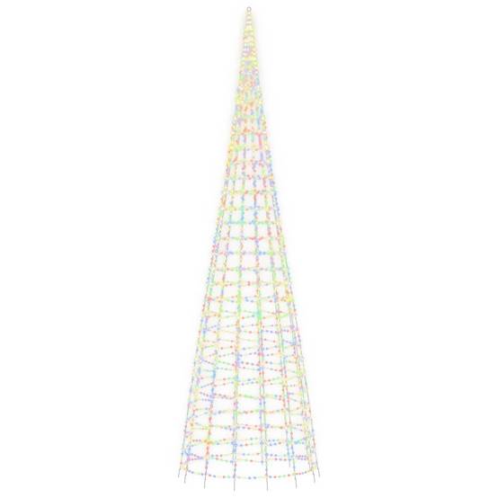Grand Sapin pour Mât 3000 LED Décoration Jardin Extérieur 800cm Coloré – ComfortXL Outdoor Living - Image 4