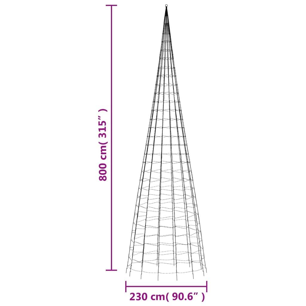 Grand Sapin pour Mât 3000 LED Décoration Jardin Extérieur 800cm Coloré – ComfortXL Outdoor Living - Image 6