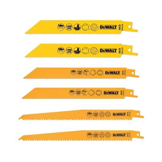 Lame DEWALT pour scie sabre - Coffret de 6 - DT2444-QZ