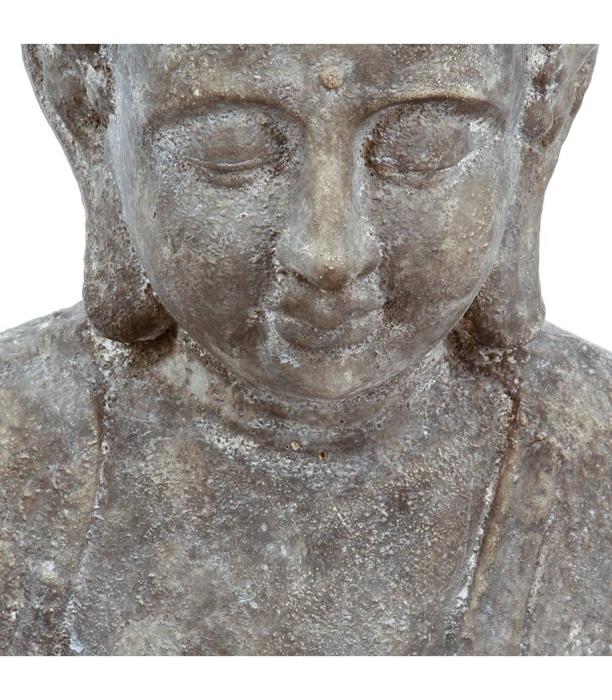 Statue décorative Bouddha assis en ciment H 46 cm - Image 2