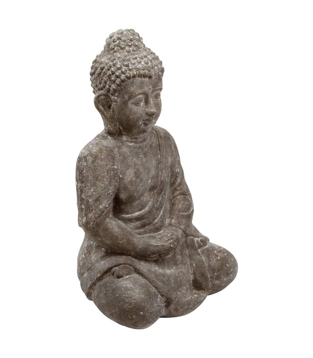 Statue décorative Bouddha assis en ciment H 46 cm - Image 1