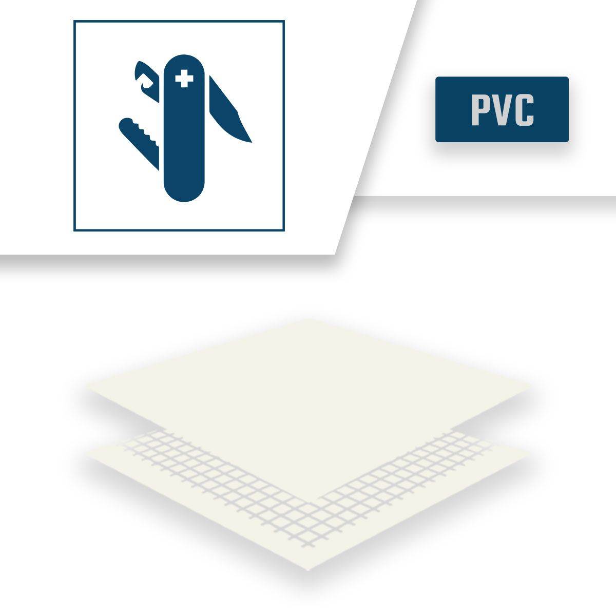 Tecplast - Bâche PVC 2x3 m Blanche - Garantie 10 ans - XP640MU - Bâche de protection étanche - Résistance Anti-UV - Made in France TECPLAST - Image 4