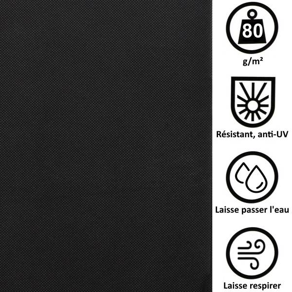 Gt Garden - Géotextile anti-mauvaises herbes non tissé 80 g/m2 - 1,60 x 10 mètres - GT GARDEN - Image 2