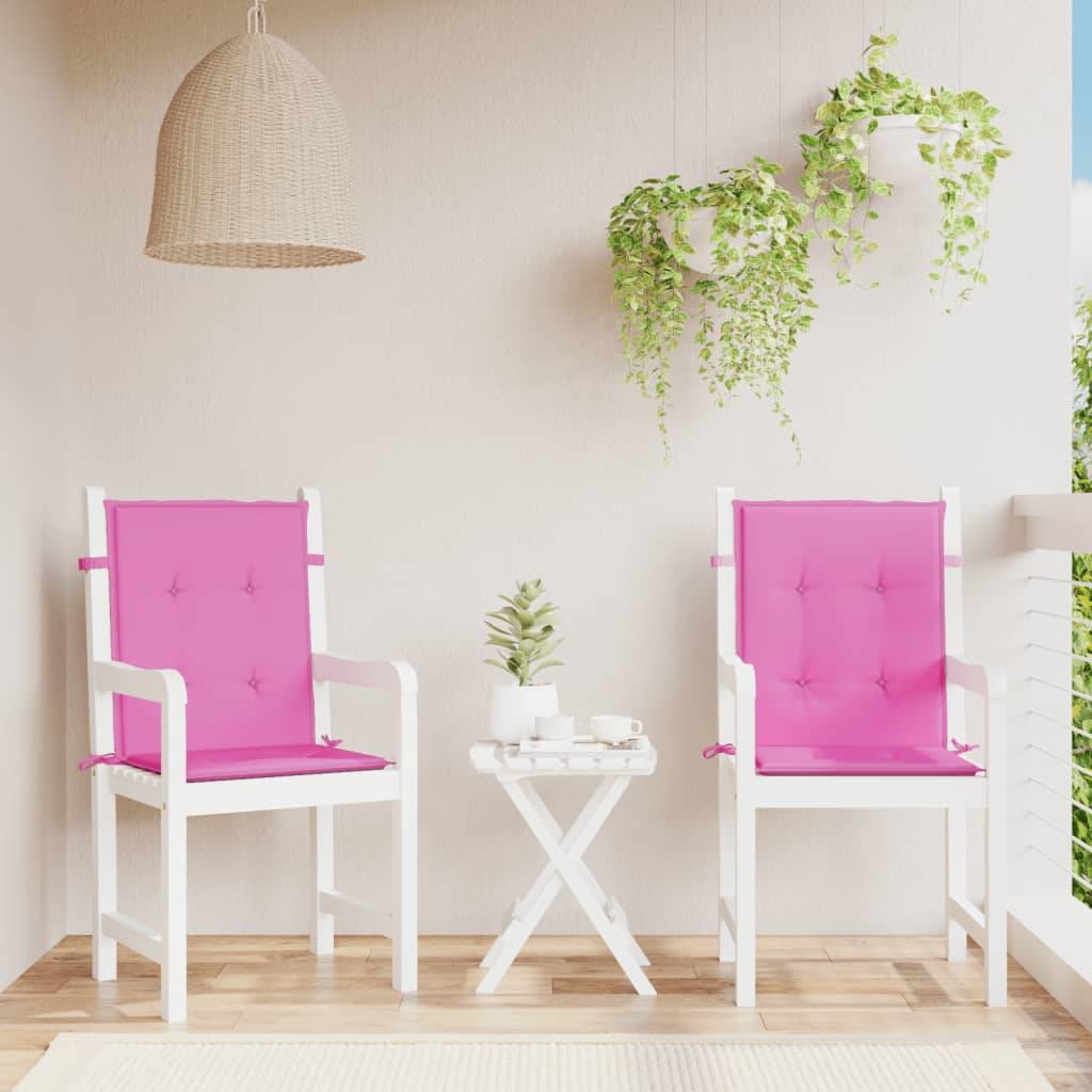 PANGIVO - Coussins de chaise à dossier bas polyester rose 100 x 50 x 4 cm, poids:1.1kg - PANGIVO - Image 1