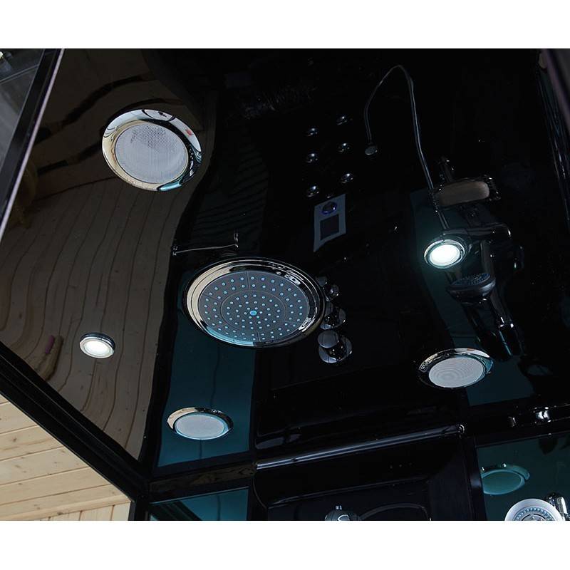 Combi Sauna Douche Hammam Boreal® SH220-D Black Edition - droite - Image 3