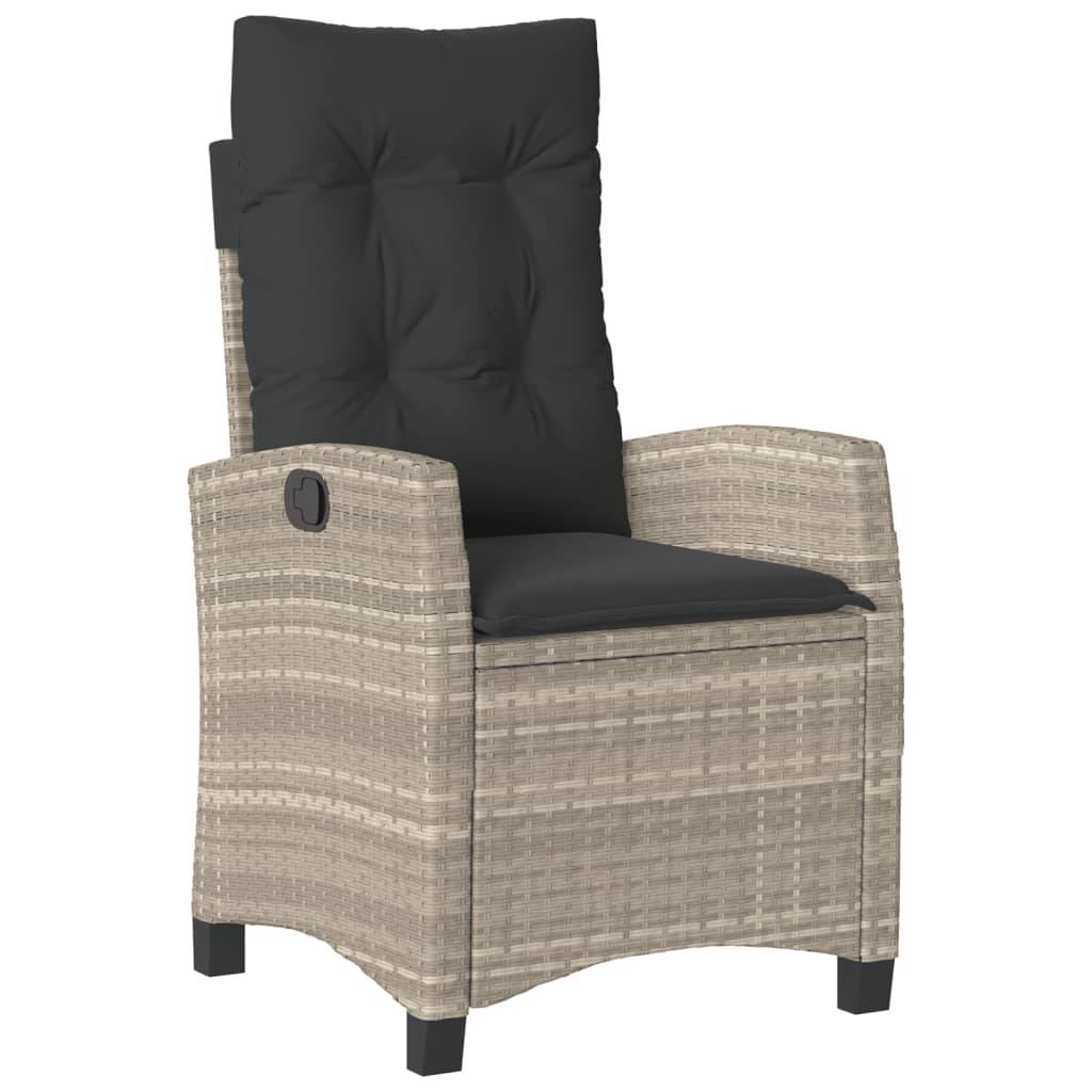 ComfortXL - Fauteuils de Jardin Relax Résine Tressée Dossier Inclinable pour Balcon Lot de 2 Gris Clair – ComfortXL Outdoor Living - Image 4