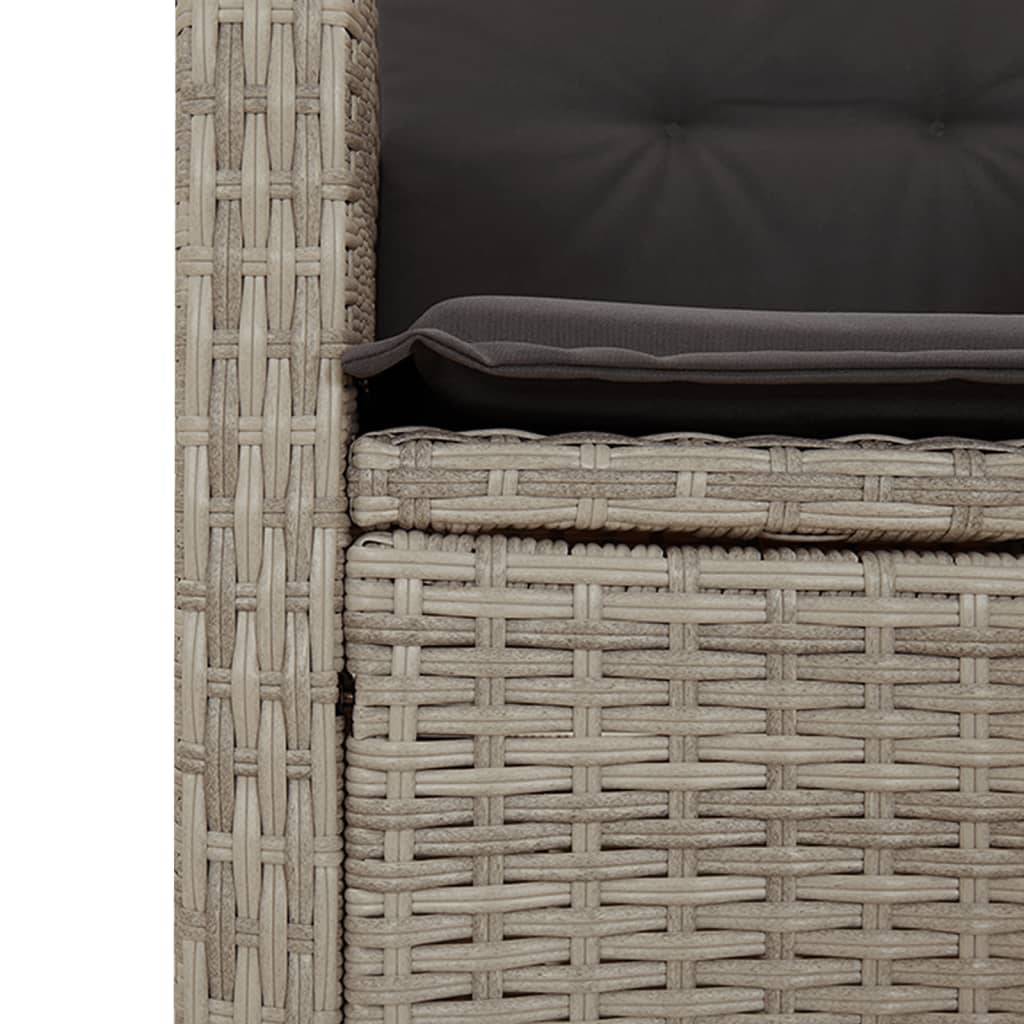 ComfortXL - Fauteuils de Jardin Relax Résine Tressée Dossier Inclinable pour Balcon Lot de 2 Gris Clair – ComfortXL Outdoor Living - Image 9