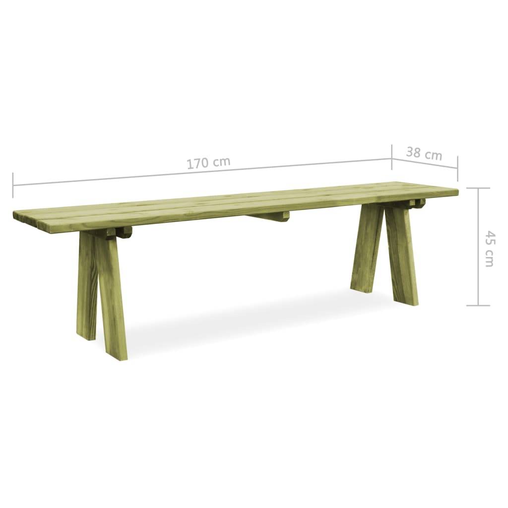 Vidaxl - Banc de jardin 170 cm Bois de pin imprégné vidaXL 45147 - Image 7