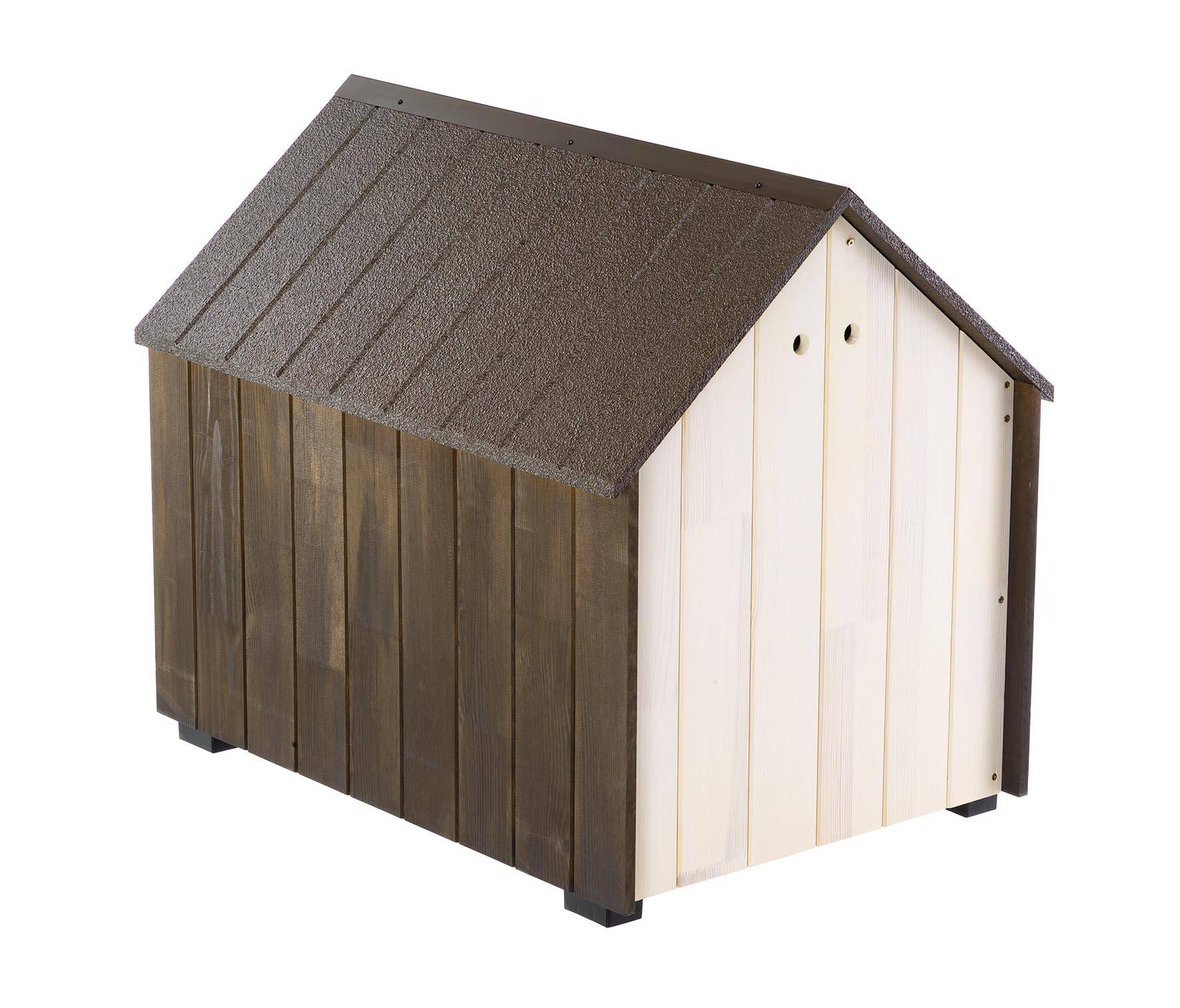 Ferplast - Niche d'extérieur, KOYA MEDIUM Maison pour Chiens en Bois FSC avec Peinture non Toxique, Trous d'aération, Pieds Isolants - Image 5