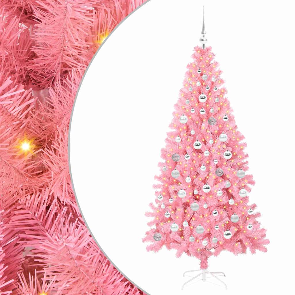 Vidaxl - Sapin de Noël Rose 180 cm PVC vidaXL 3396434 - Image 2