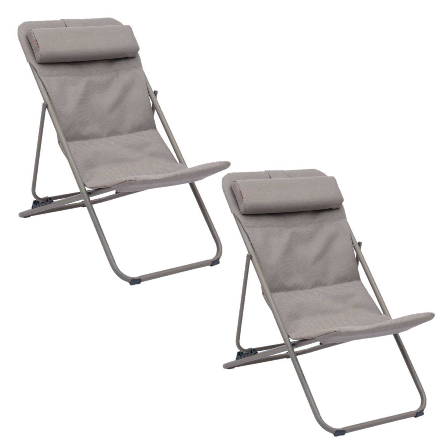 Hesperide - Lot de 2 chiliennes de jardin pliante MIRAEL - Hespéride - Image 1