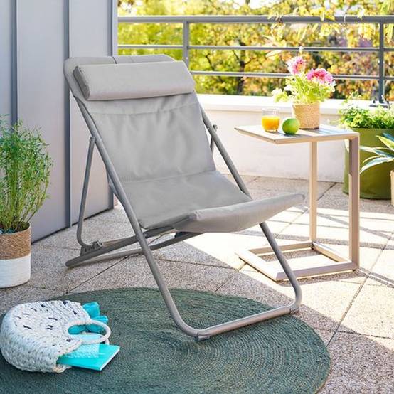 Hesperide - Lot de 2 chiliennes de jardin pliante MIRAEL - Hespéride - Image 2
