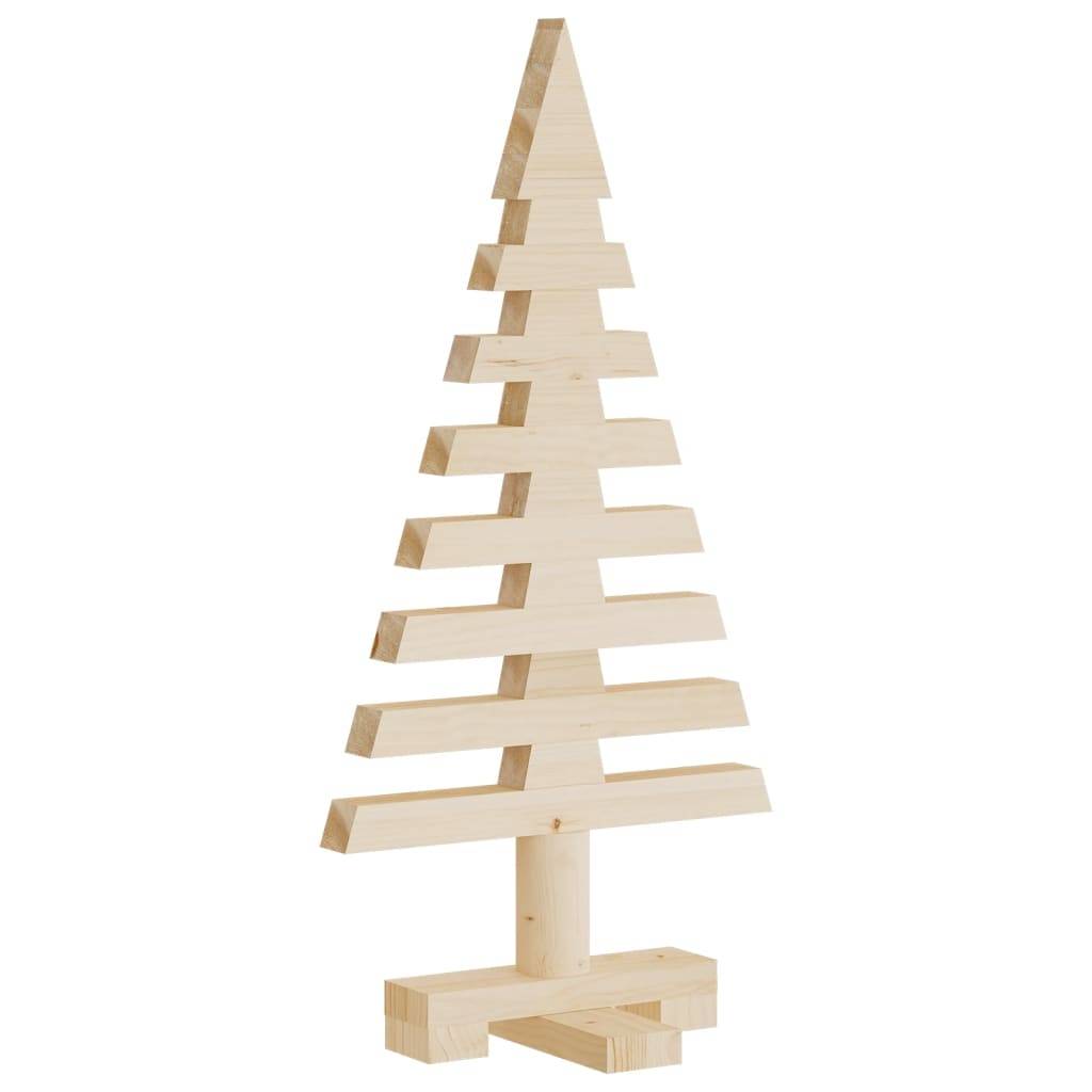 Maison Chic - Arbres de Noël, Sapin de Noël en bois pour décoration 3 pcs bois massif de pin u867q - Image 3