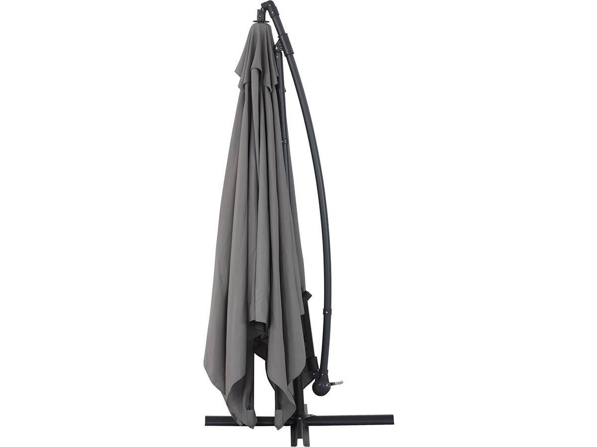 Parasol Jardin Déporté Alu "ilios 3" - Carré - 3 X 3 M - Gris - Dalles Incluses -habitat Et Jardin - Image 2