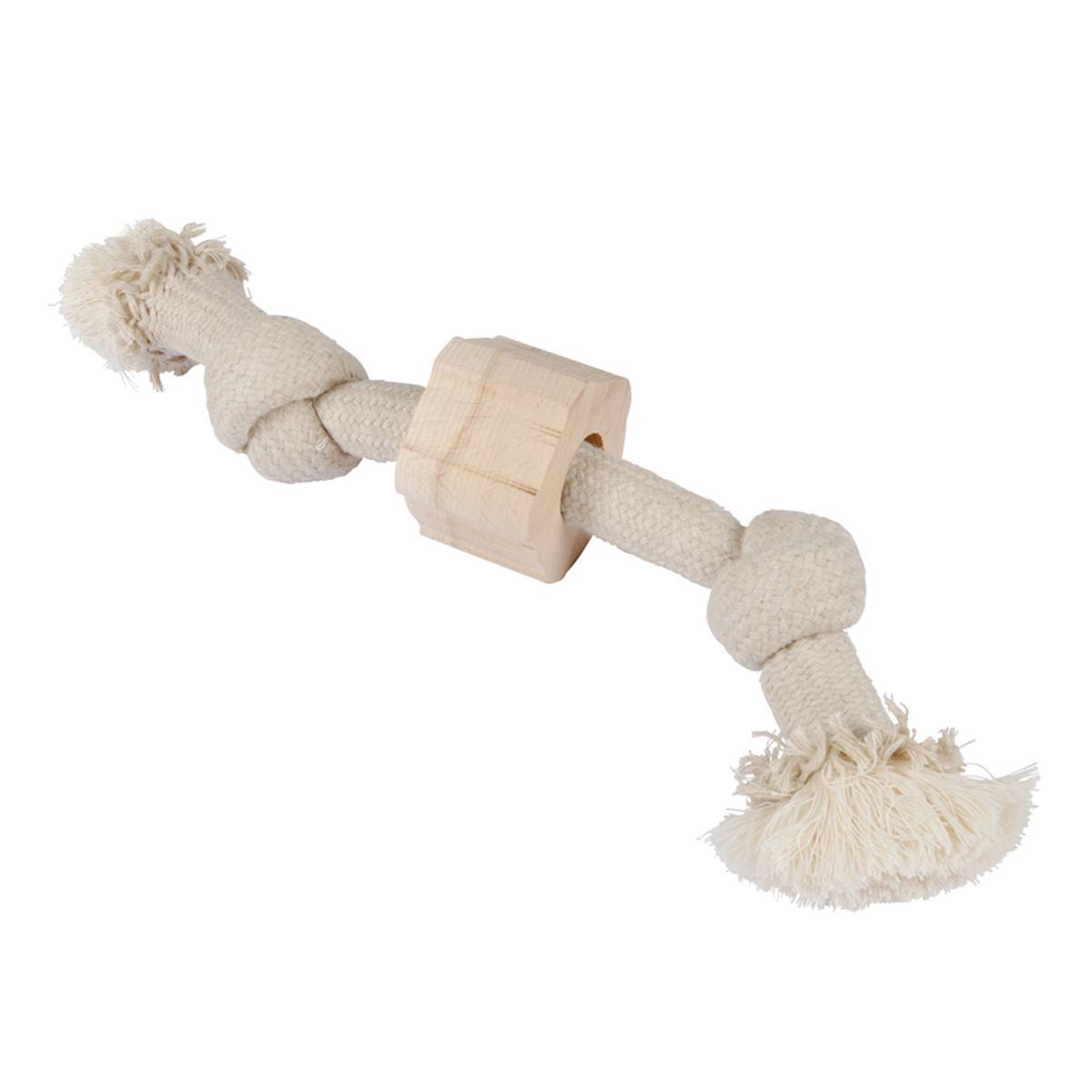 Love Story - Jouet pour Chien "Corde 2 Nœuds" 30cm Naturel - Image 1